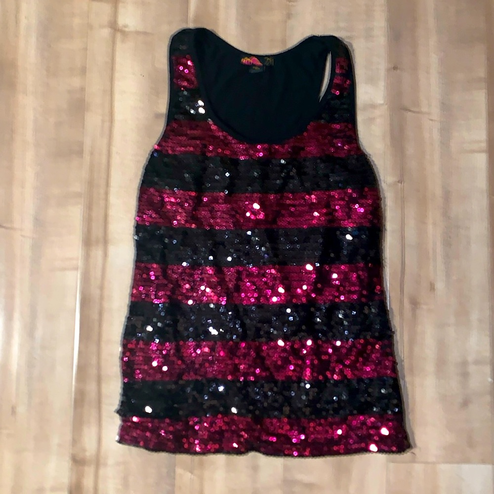 Red & Black Sequin Top 🖤❤️